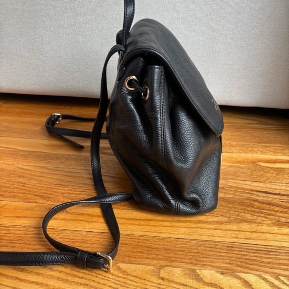 Kate Spade Black Leather Backpack - Picture 3 of 12